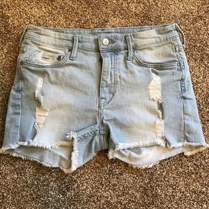 H&M Distressed High Waisted Jean Shorts